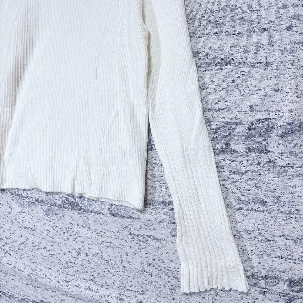 Ramit Turtleneck Rib Knit Flare Sleeve Ivory L Fall/Winter - Picture 3 of 5